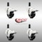 Service Caster 3 Inch 316SS Soft Rubber Swivel 1 Inch Expanding Stem Caster Set Lock Brake SCC-SS316TTLEX20S314-SRS-1-4 - alternate 4